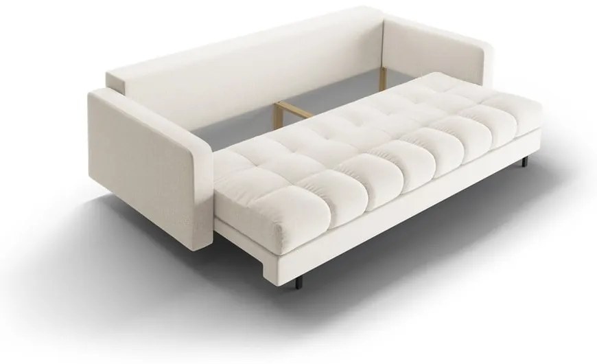 Kremowa rozkładana sofa ze schowkiem 222 cm Bali – Cosmopolitan Design