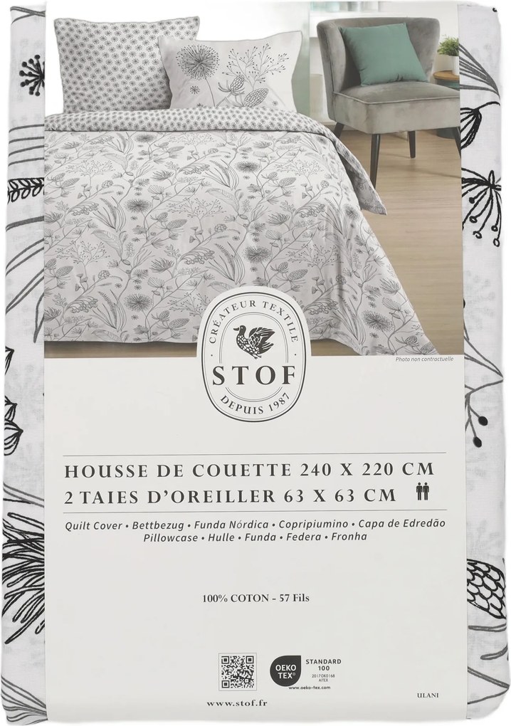 Komplet pościeli bawełnianej, ULANI, 240 x 220 cm