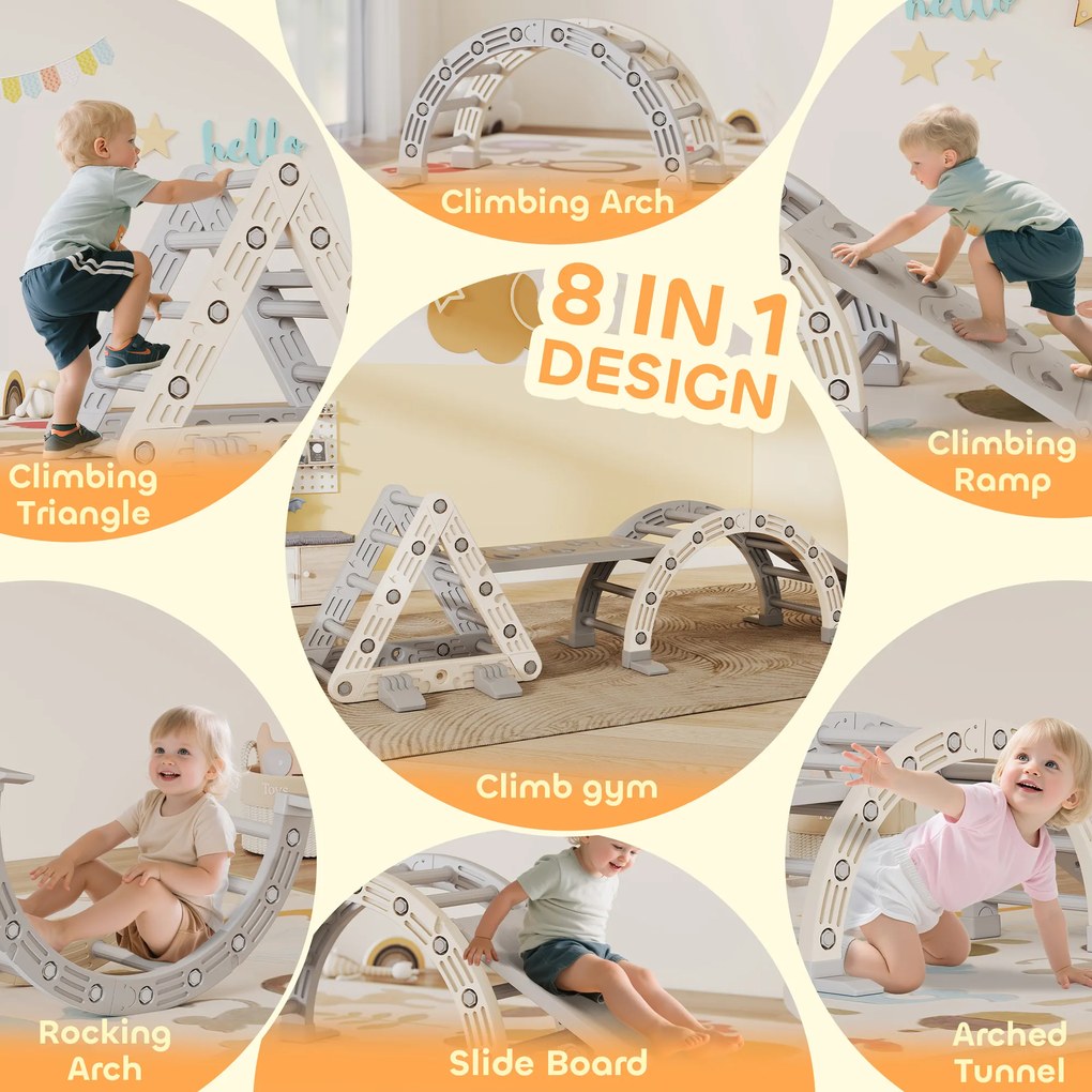 AIYAPLAY 8 w 1 Wspinaczkowe Centrum Zabaw Indoor