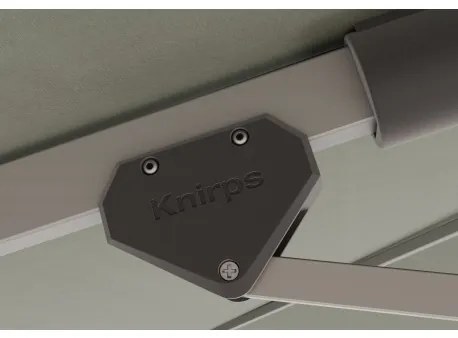 KNIRPS 320 x 320 cm - luksusowy wahadłowy parasol ogrodowy z drążkiem bocznym : Kolor parasola Knirps - Czarny