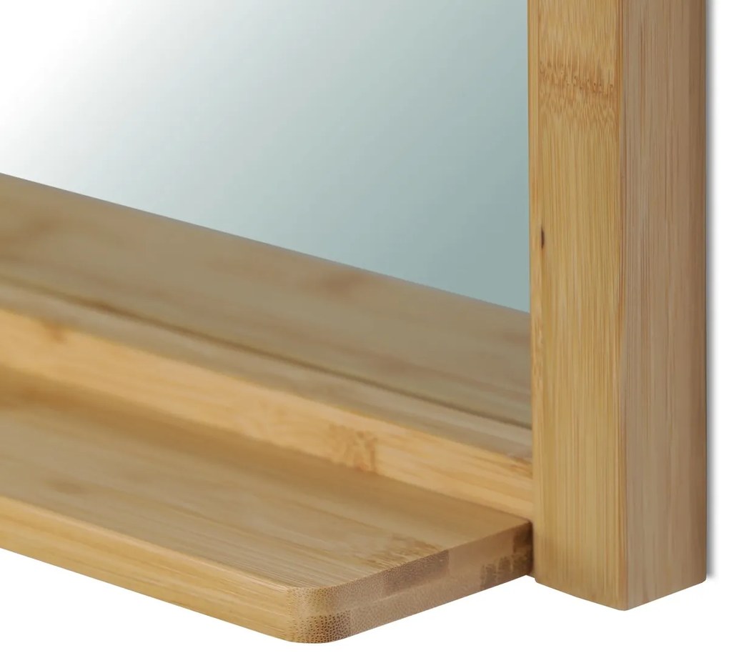Lustro ścienne B043 NAT, bambus, M