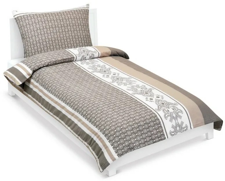 Bellatex Pościel bawełniana Ornament kawowy, 140 x 220 cm, 70 x 90 cm, 140 x 220 cm, 70 x 90 cm