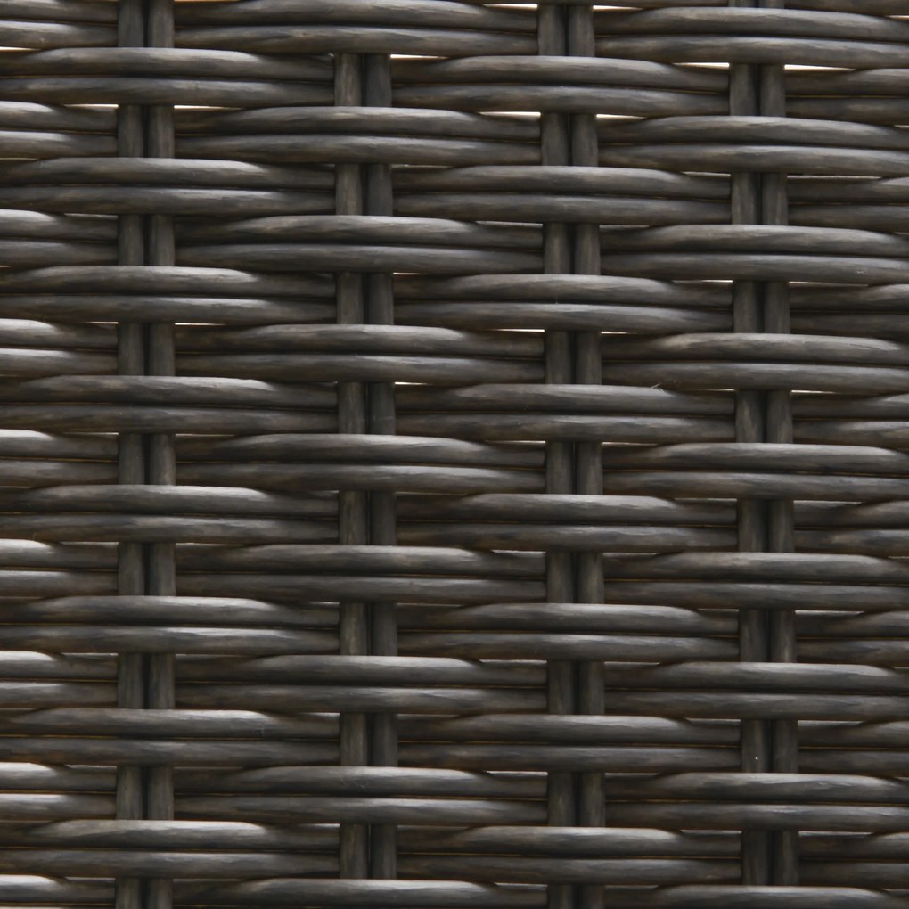 Fotel krzesło bujane ogrodowe rattan brązowe outsunny