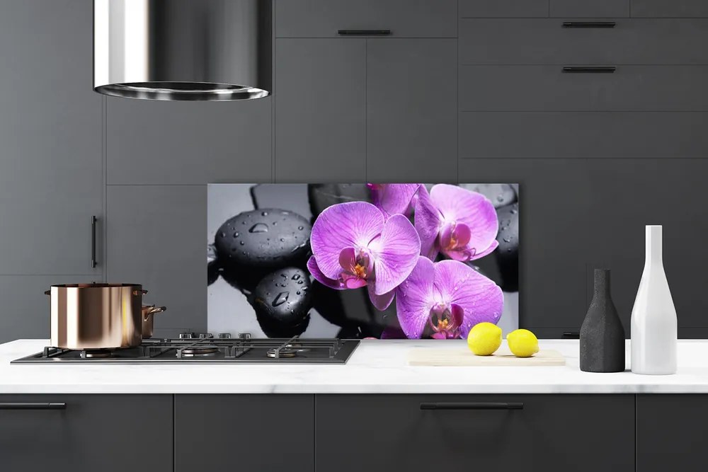 Panel nad blat kuchenny Elegancki Rozkwit Kwiatu