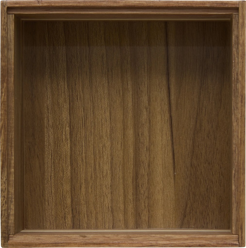Kwadratowy drewniany organizer TIDY SMART, 15 x 15 x 7 cm