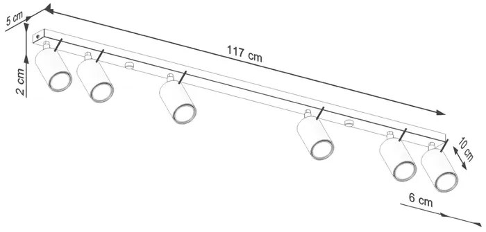 Loftowa zielona lampa sufitowa - M067-Nona