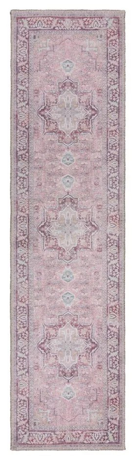 Jasnoczerwony chodnik z mieszanki włókien z recyklingu odpowiedni do prania 60x230 cm Windsor – Flair Rugs