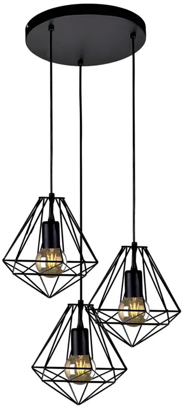 Loftowa lampa driciana loftowa czarna K8-T68