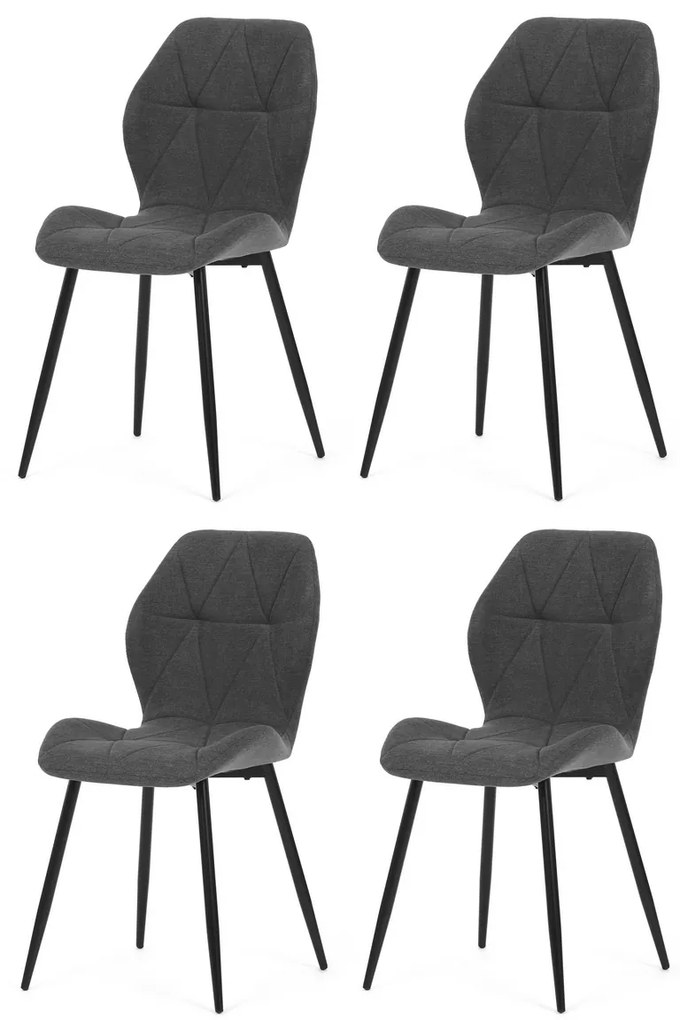 Zestaw krzeseł do jadalni CT-285 GREY2, 4 szt.
