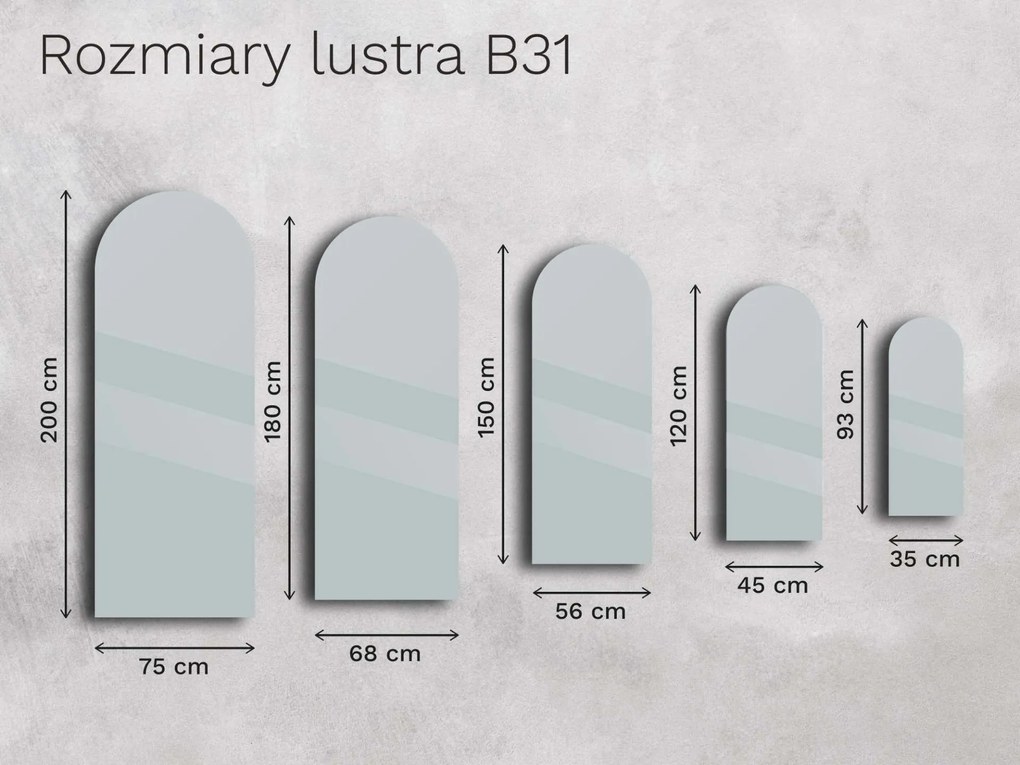 Antyczne lustro Base B31 56×150