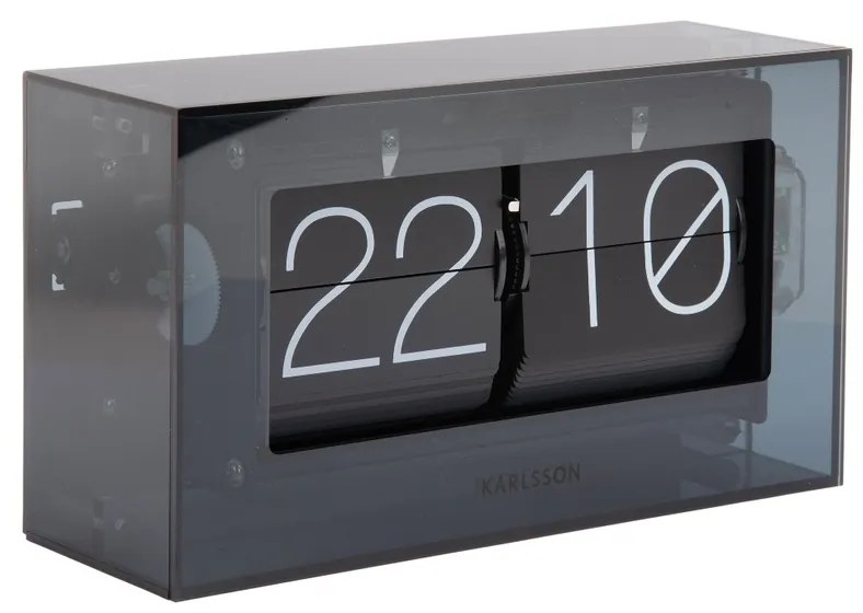 Karlsson 5976BK Designerski zegar ścienny/biurkowyczarny, 21 cm