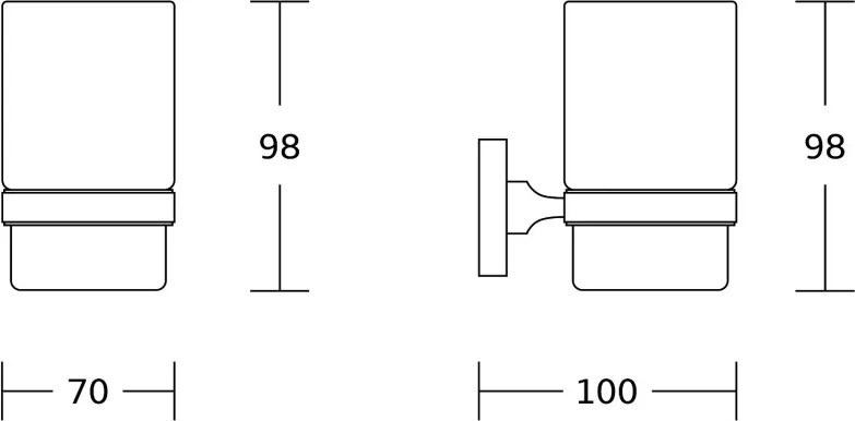 Mexen Rufo kubek na szczoteczki, czarny - 7050938-70