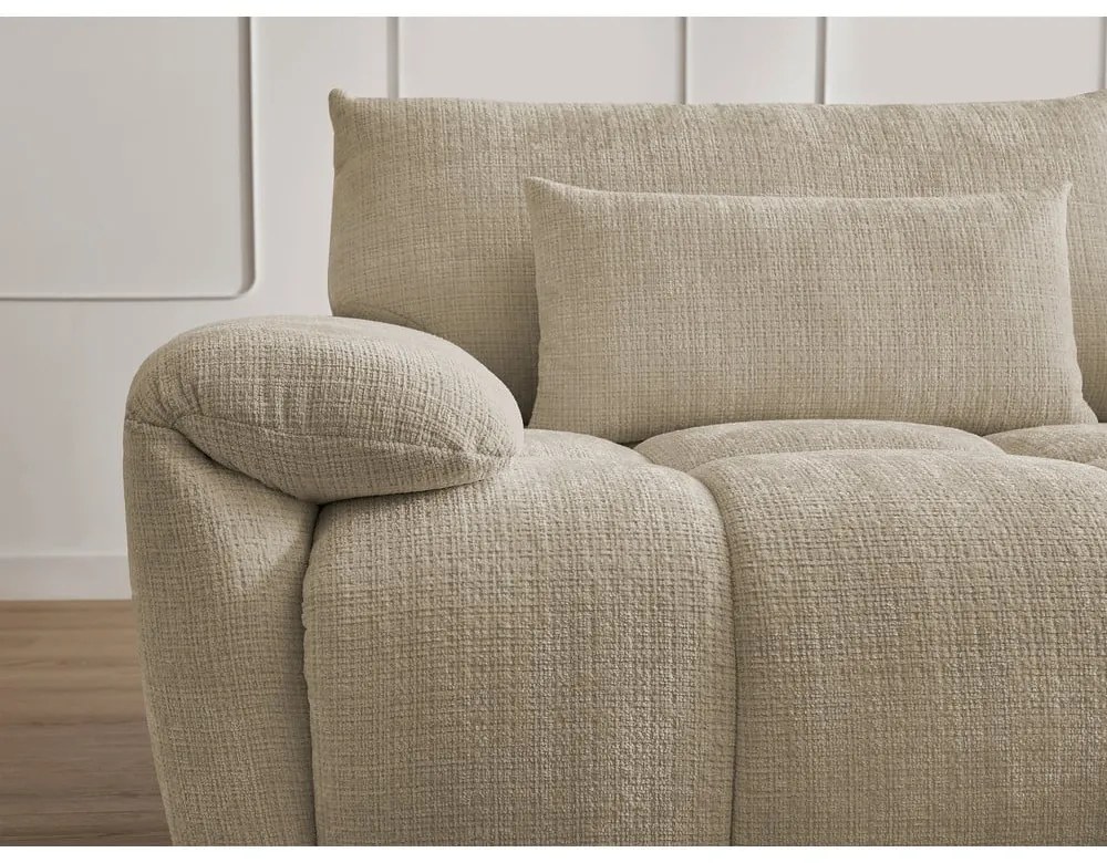 Beżowa sofa z tkaniny szenilowej 264 cm Ivane – Bobochic Paris