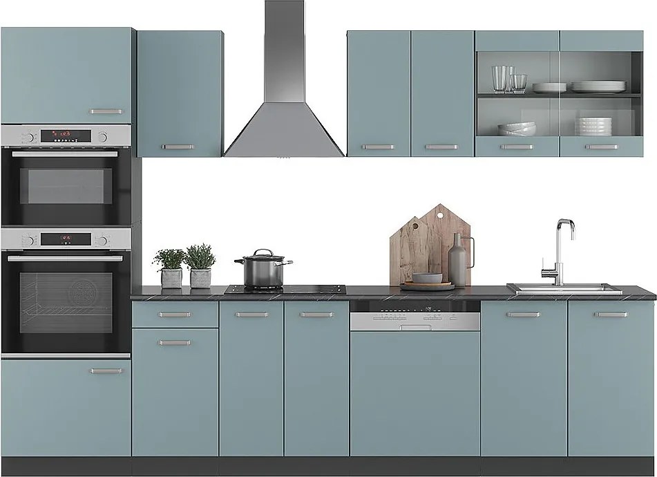 Aneks kuchenny niebiesko-szary/antracytowy 300x60x81.6 r-line