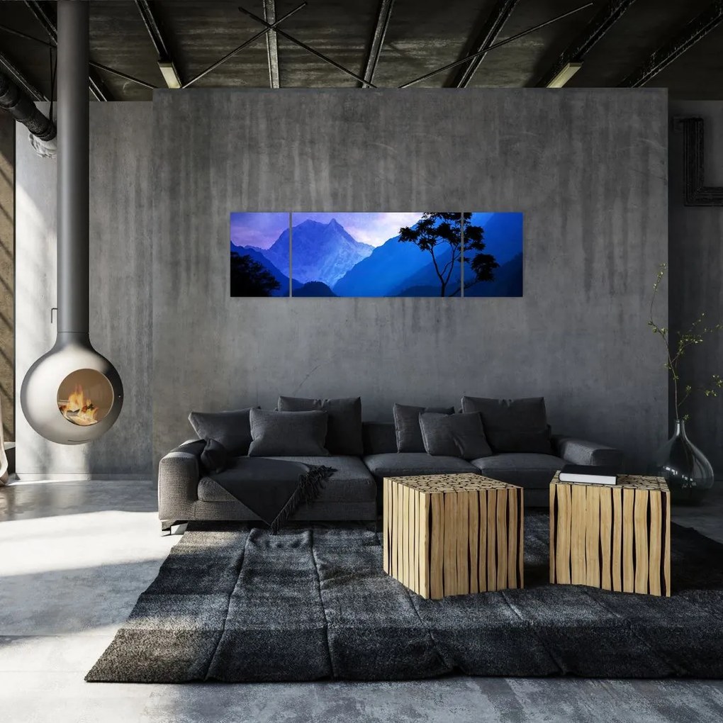 Obraz - Nocne niebo w Nepalu (170x50 cm)