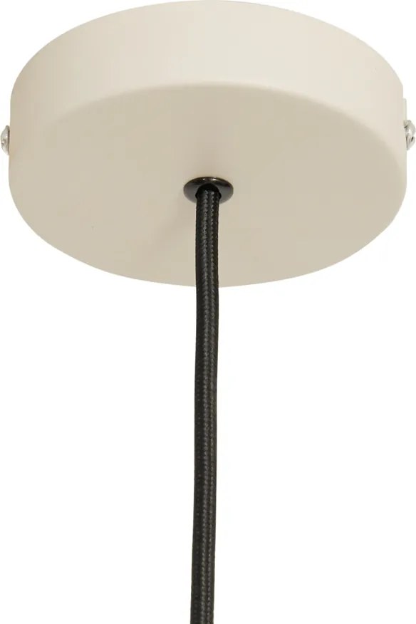 Lampa wisząca Japandi beżowa z materiałowym abażurem 50 cm - Plu