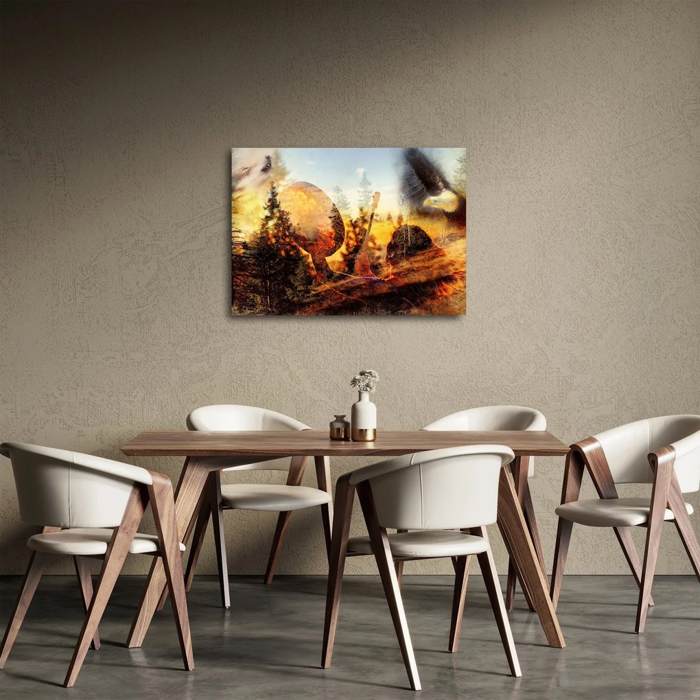 Obraz - Motyw szamana (70x50 cm)