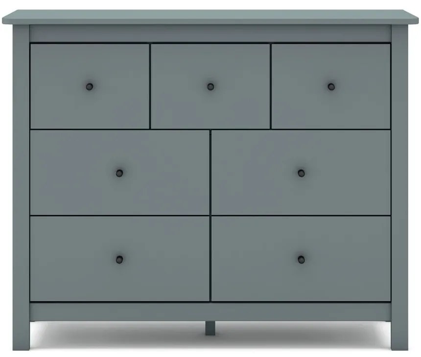 Szarozielona komoda z litego drewna sosnowego 110x80x40 cm Misti – Marckeric