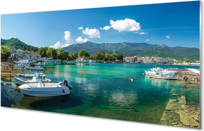 Panel Szklany Spokojna Przystań u Stóp Gór