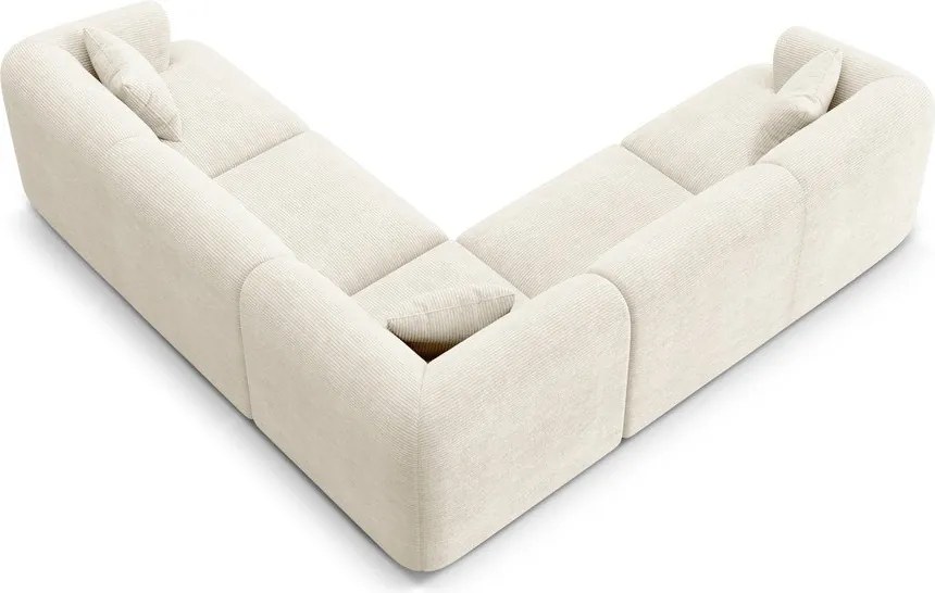 Beżowy sztruksowy narożnik Campi – Cosmopolitan Design