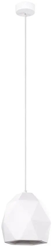 Biała lampa wisząca z geometrycznym kloszem - A440 M1-D33