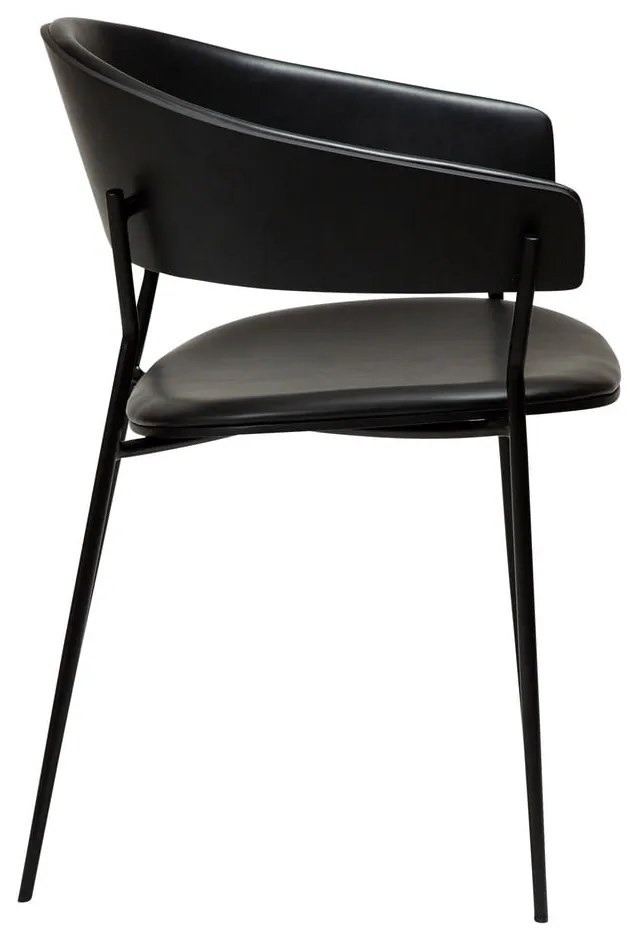 Fotel jadalniany z podłokietnikami w kolorze matowej czerni Crib – DAN-FORM Denmark