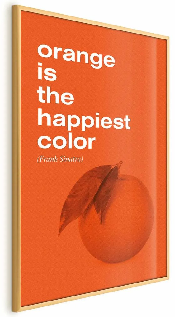 Plakat The Happiest Colour 21x30 cm z ramą złotą bez marginesu ARTGEIST B