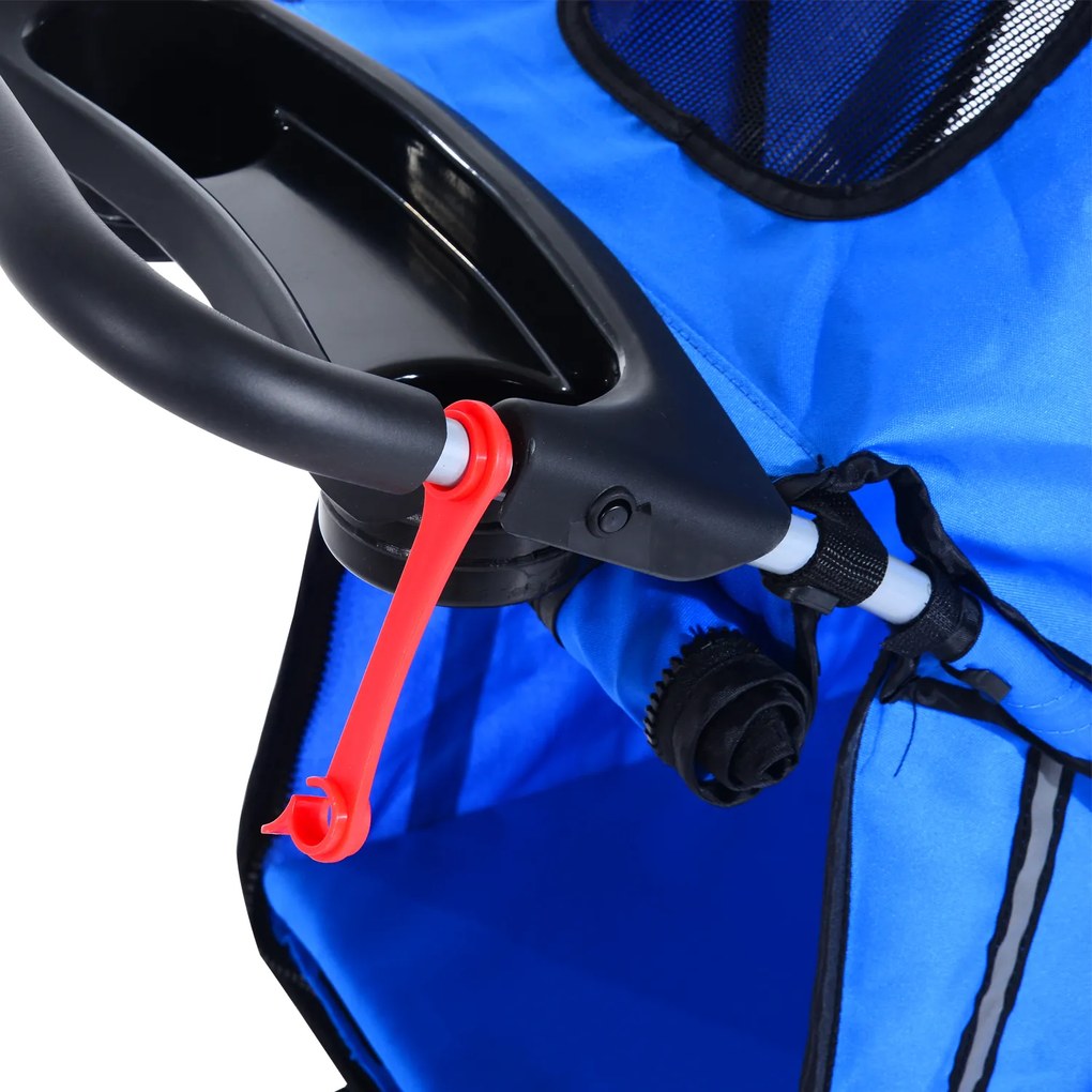 Outsunny Wózek dla Zwierząt Składany Lekki Niebieski do 15kg | Aosom PL