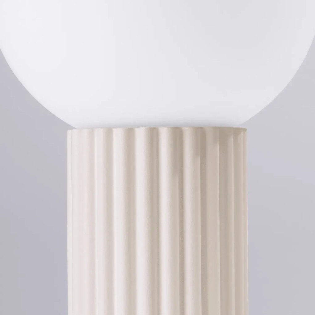Lampa biurkowa HALO beżowa ryflowana SOLLUX  LIGHTING