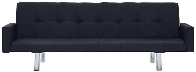 Rozkładana sofa Nesma z podłokietnikami - czarna