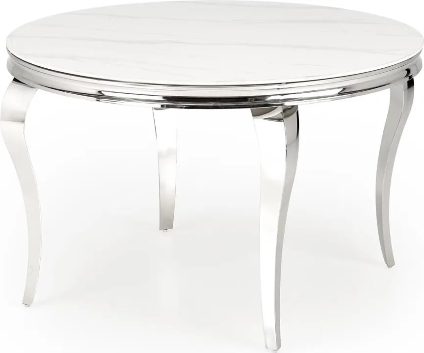 Stylizowany okrągły stół z marmurowym blatem Reginald Halmar