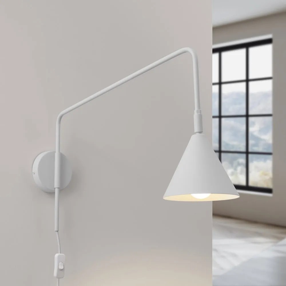 Biały kinkiet do kontaktu Zylo – Nice Lamps