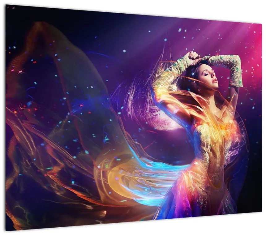 Obraz na szkle mistycznej kobiety (70x50 cm)