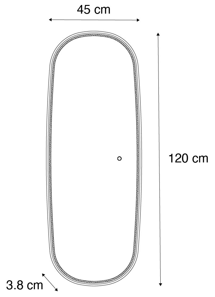 Nowoczesne lustro łazienkowe złote z LED i dotykowym ściemniaczem - Geraldien