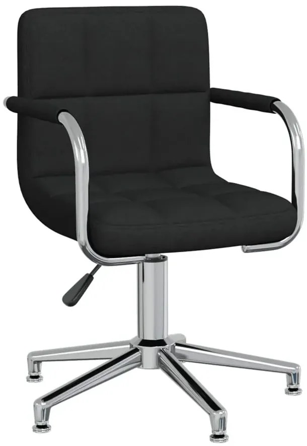 Czarny fotel obrotowy tapicerowany L0-R87