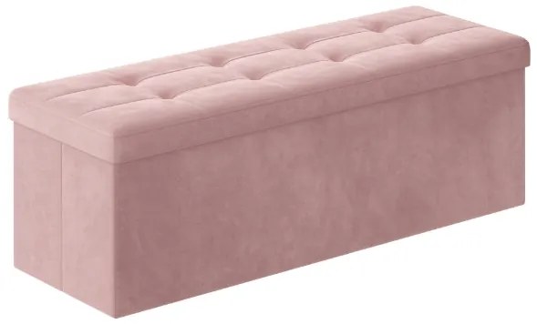 Stołek ze schowkiem OTTOMAN 110x38 cm, różowy