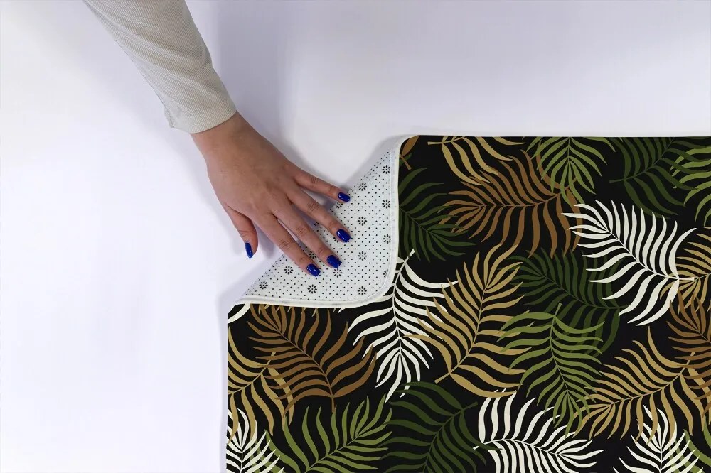 Dywanik antypoślizgowy do łazienki Dywanik antypoślizgowy do łazienki Roślinny wzór