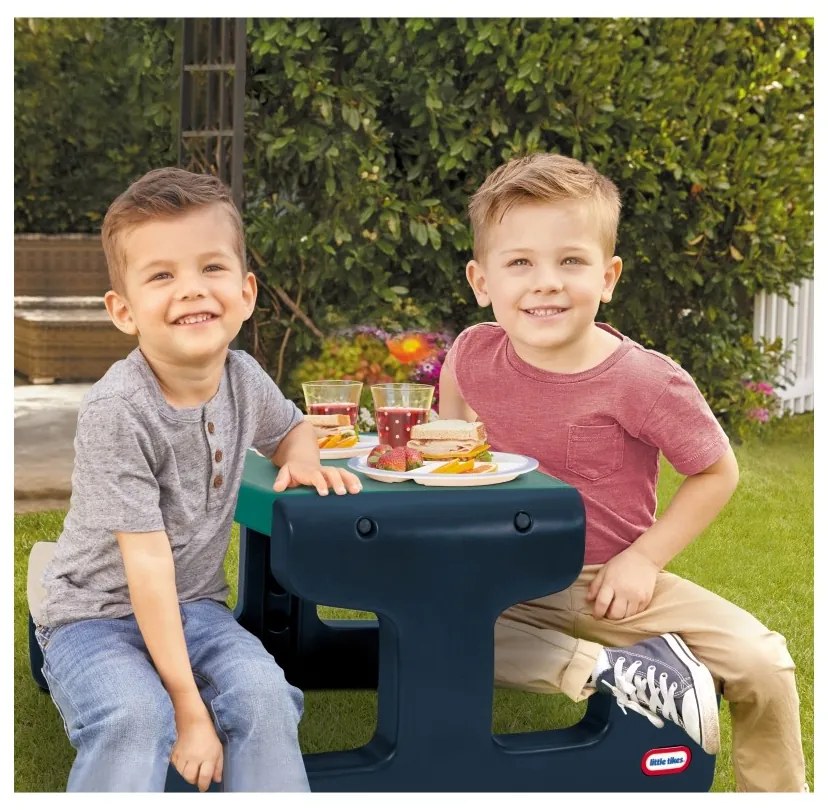 Little tikes stolik piknikowy dla dzieci niebiesko-zielony do ogrodu