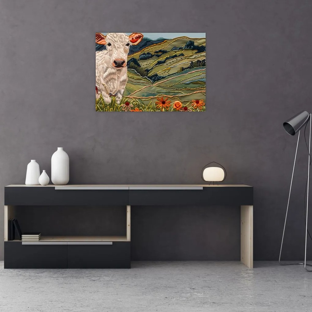 Obraz - Imitacja dzianego motywu (70x50 cm)