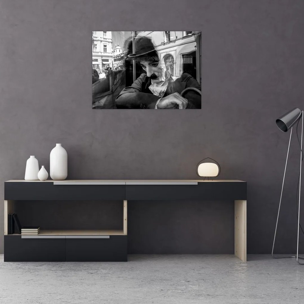 Obraz - Charles Chaplin w Pradze (70x50 cm)