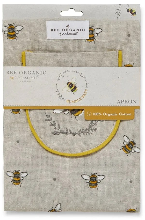 Beżowo-żółty bawełniany fartuch Cooksmart ® Bumble Bees