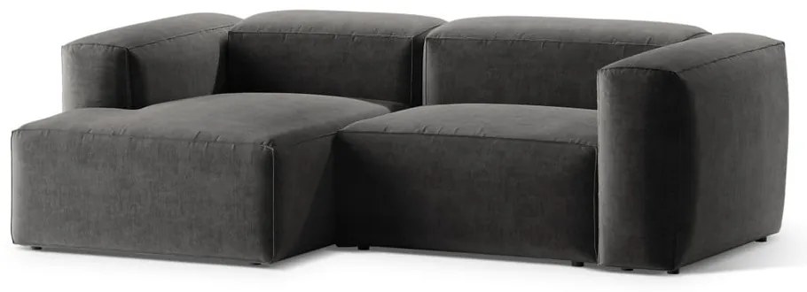 Ciemnoszary narożnik (lewostronny/z szezlongiem) Bergano – Cosmopolitan Design