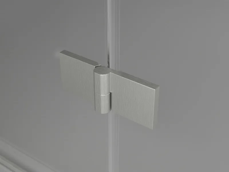 Mexen Lunar drzwi prysznicowe uchylne lewe 155 cm, transparent, nikiel szczotkowany - 834S-155-050-97-00-L