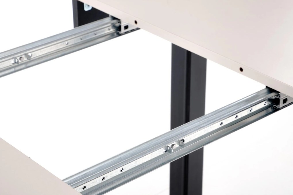 Stół okrągły rozkładany płyta kaszmir/czarny 102-142/102/76 cm RINGO