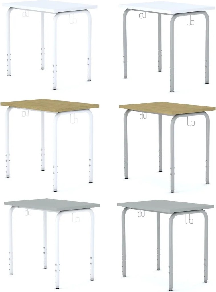 Regulowany stolik uczniowski do szkoły i przedszkola Simple prostokątny 70x50 cm