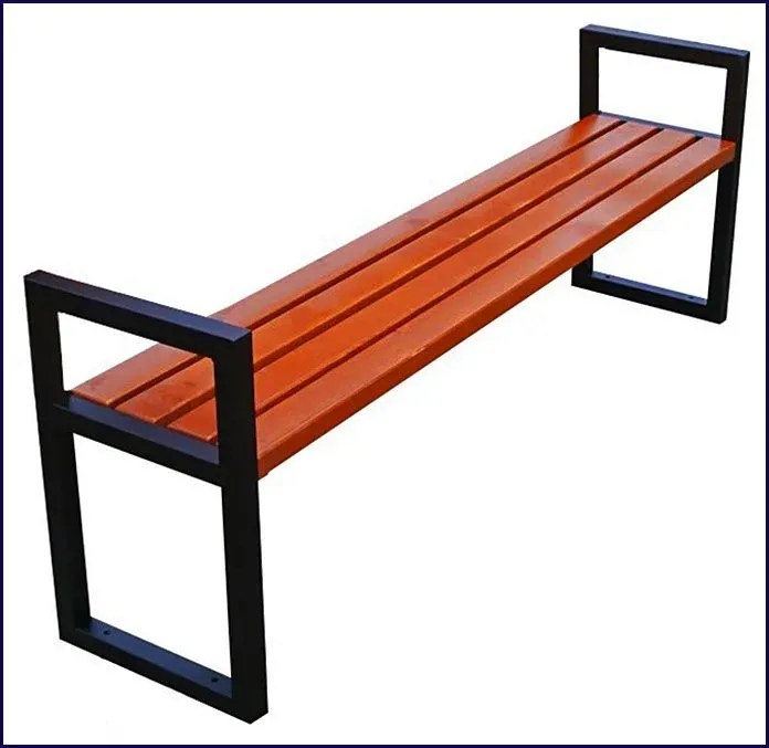 Nowoczesna ławka parkowa Ikas 150 cm - 84 kolory