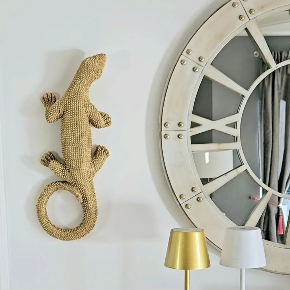 Złota deko figurka "Jaszczurka".