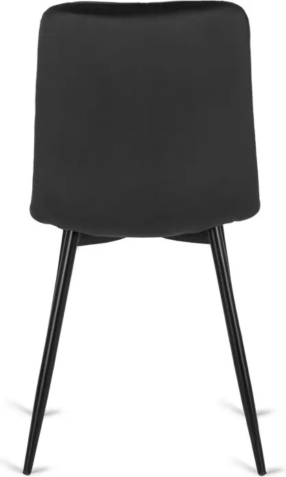 Zestaw Stół Okrągły LAUREN 90 cm Dąb Złoty/Czarny i 4 Krzesła ROBIN Czarne