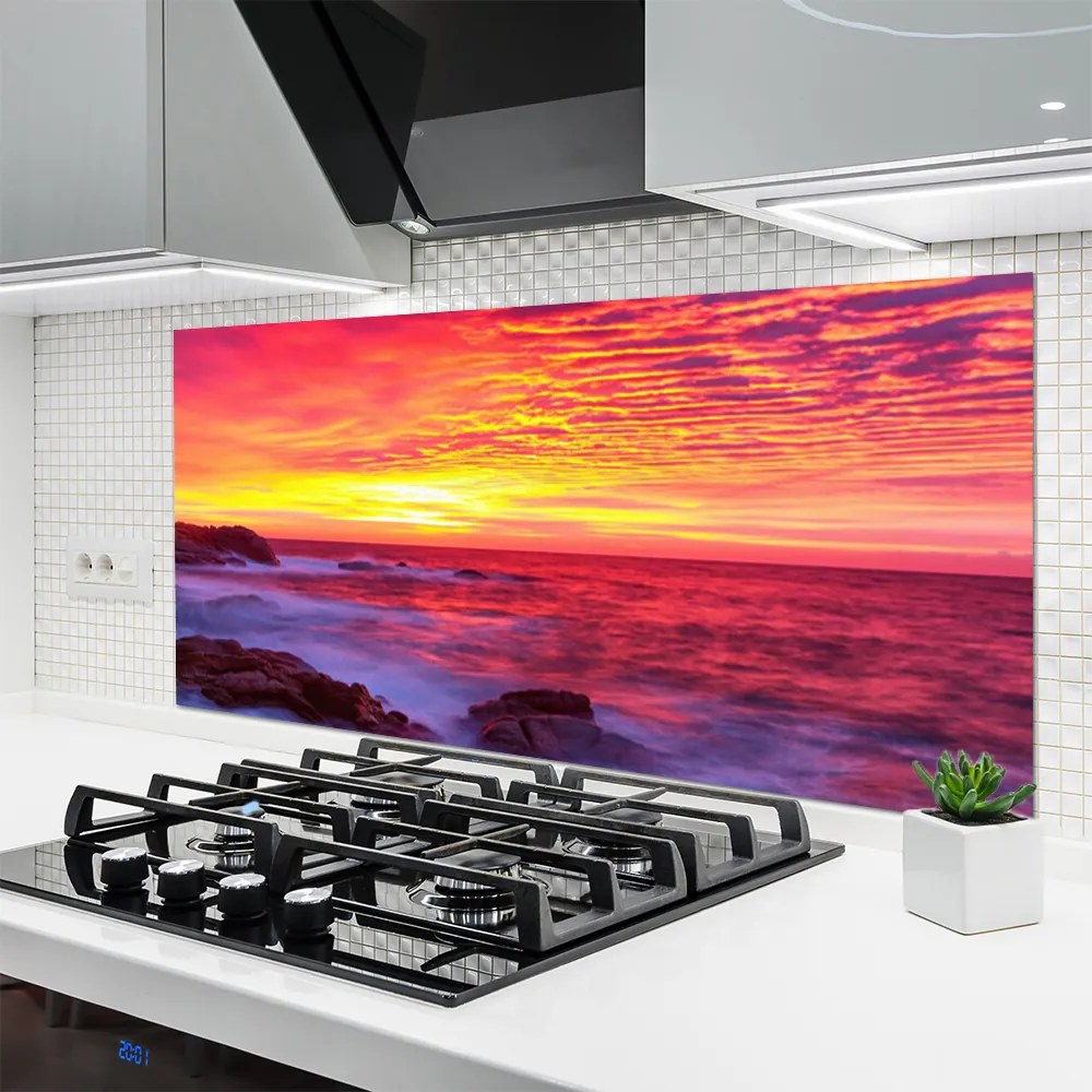 Panel Szklany Abstrakcyjny Zachód Słońca