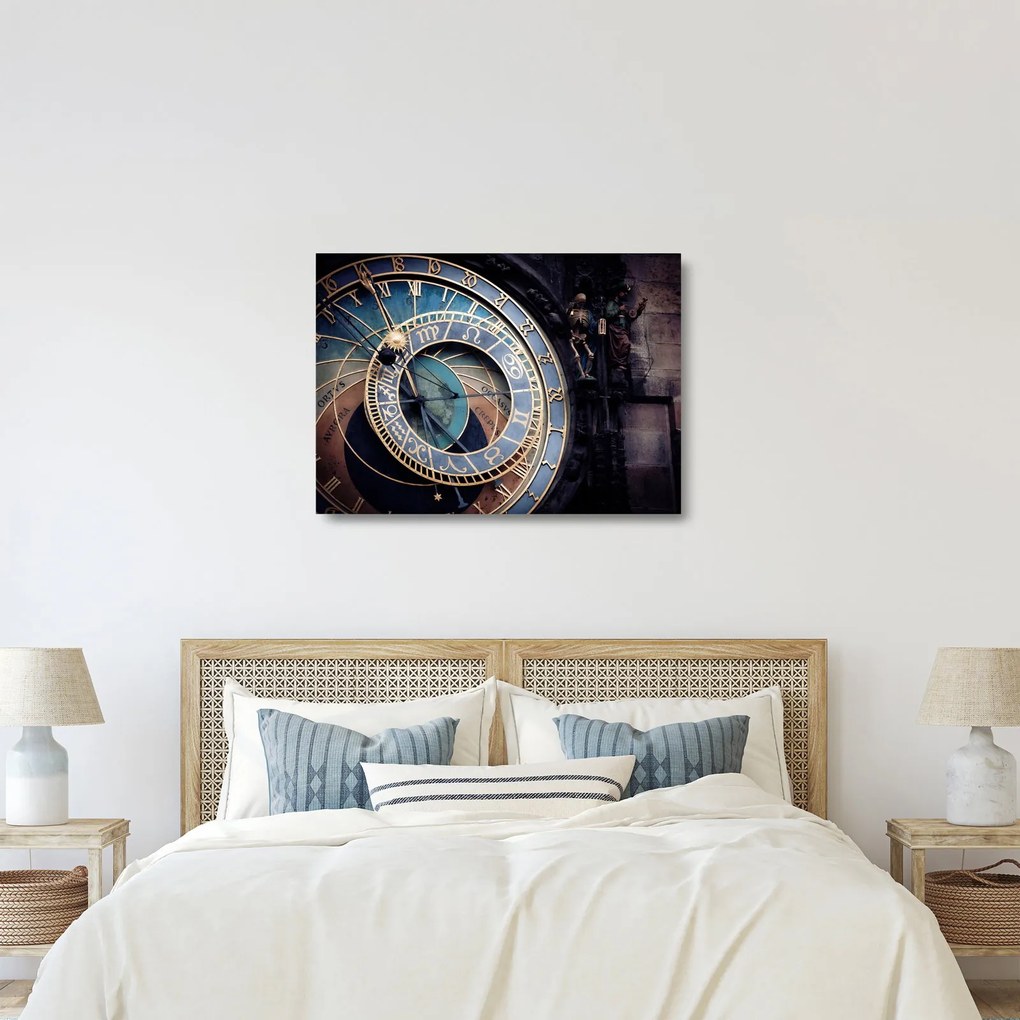 Obraz na szkle - Praski zegar astronomiczny, Praga (70x50 cm)